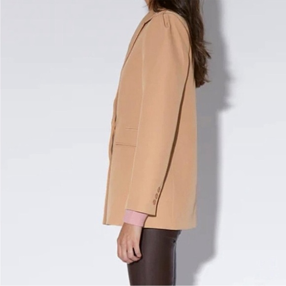 Walter Baker Ariel Blazer Oversized Jacket Tan Size S - Picture 5 of 9